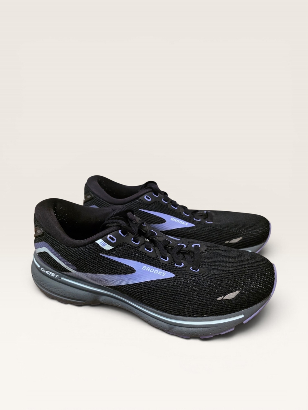 Brooks Ghost 15 Women's Size 8 Black Jacaranda Salt Running Shoes 1203801B011 - Picture 2 of 9